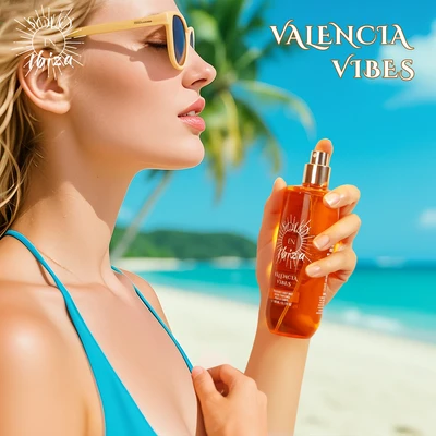 89851, Body Mist WIth Box 6.1 oz/180 ml Valencia Vibes Scents - Solo En lbiza, 191554898516