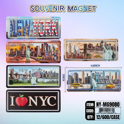NY-MG9080, New York 3D Souvenir Board Magnet, 887257990809