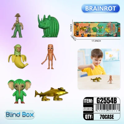 G2554B, Fashion Brainrot 6 Style Assorted 6/PK  36PK/CS, 887258000057