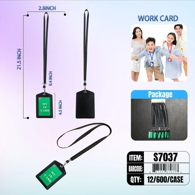 S7037, ID Card Holder with Landyard, 887257370373