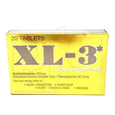 XL3CM20, XL-3 Cold Medicine 20ct, 645981000214