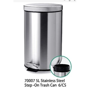 70030, Ideal Home SS Step-on Trash Can 8L, 191554700307