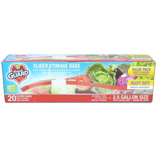 31111, Fresh Guard Slider Storage 2.5 Gallon 20CT, 191554311114
