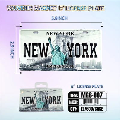MG6-007, License Plate Magnet  6“x3", 887257960079