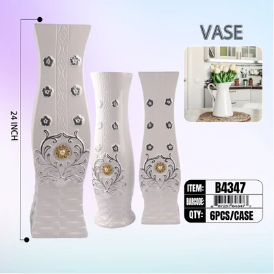 B4347, Ceramic Vase 24" (2*Style) Assorted, 887257643477