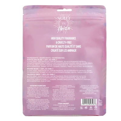 89328, Body Mist 1.02 oz/ 30 ml 3 Pcs Bag Set Barcelona Bliss/Madrid Muse/Valencia Vibes Scents - Solo En lbiza, 191554893283