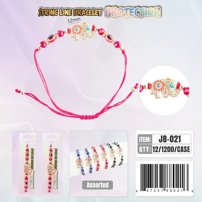 J8-021, String Line Protection Bracelet, 887257880216