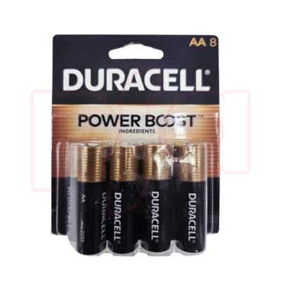 DC8AA, Duracell Coppertop AA Batteries - 8 Pack Alkaline Battery, 041333037615