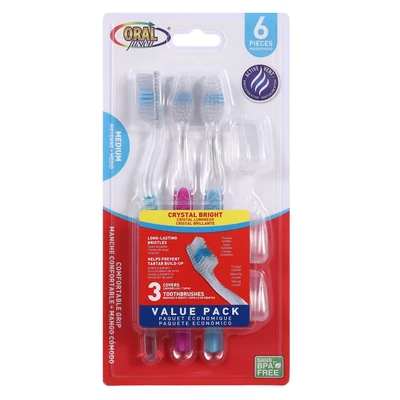 68009, Oral Fusion Toothbrush 6PK Crystal Bright Med, 191554680098