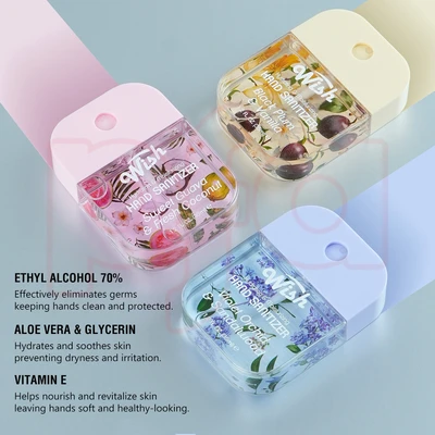 60420, Wish Travel Size (Set of 3 Scents,Each 1.2 FL. OZ) Power Mist Hydrating Hand Sanitizer Spray Portable Sanitizer Spray, 2 fragrance variants.Coconut Dragonfruit Vanilla/Violet Sweet Plum, 191554604209