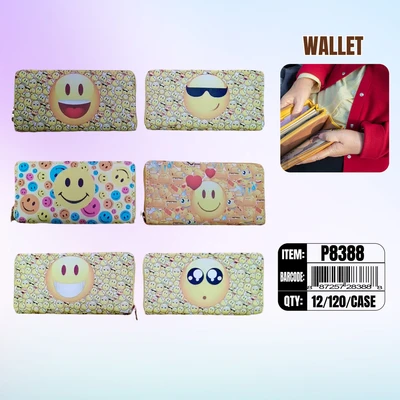 P8388, HAPPY FACE LADY'S WALLET, 887257283888