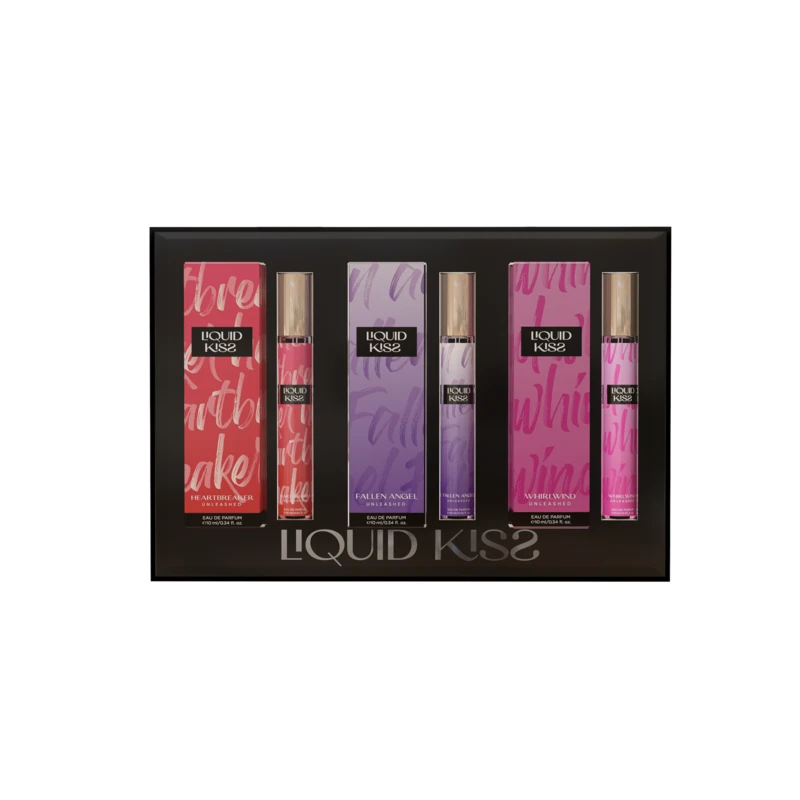 LIQUID KISS Body Spray for Women, Body Mist, Fragrance Mist Gift Sets, Pack of 3, Each 0.34 Fl Oz, 10ml