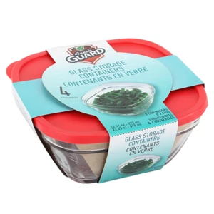 33114, Fresh Guard Glass Container 12.5+22.65oz 4PK Set, 191554331143