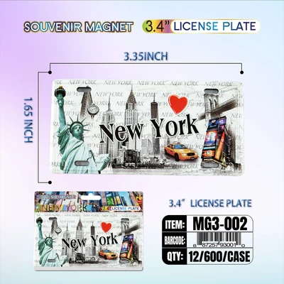 MG3-002, License Plate Magnet  3.35“x1.65", 887257930010