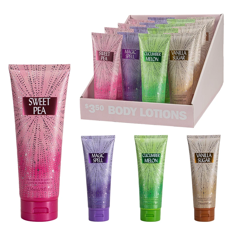 Women's Fragrance Body Lotions PDQ SWEET PEA/MAGIC SPELL/CUCUMBER MELON/VANILLA SUGAR 8fl.oz/236ml