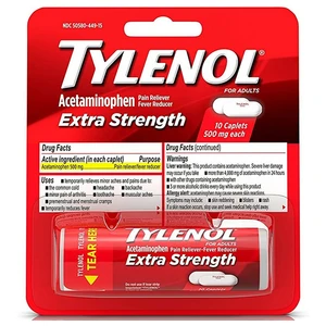 TYL-ES-10CAP, Tylenol Extra Strength 10 Caplets