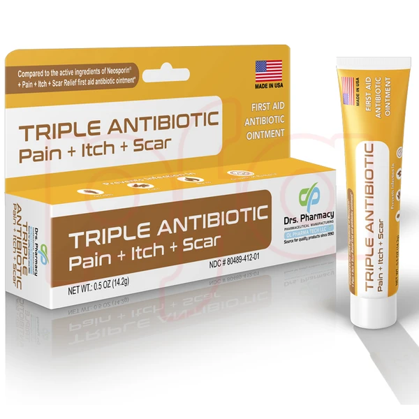 DRS-00024, Drs. Pharmacy 0.5oz. Triple Antibiotic Ointment, 380489000020