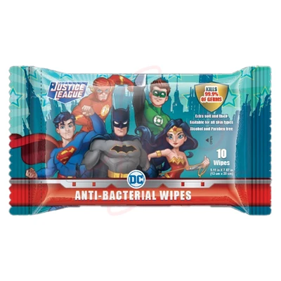 DC10WW, DC Justice League AB Wipes 10CT 3PK, 8888047874141