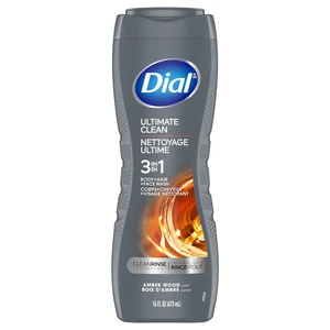 DIALBW16-AW, Dial Body Wash 16oz  3in1 Ultimate Clean Amber Wood, 017000046204