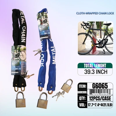 G6065, Bike Metal lock Chain 6MM Length:1Yard, 887257460654