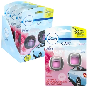 FCV2AF, Febreze Car Vent 0.06floz 2PK Downy April Fresh, 037000734345