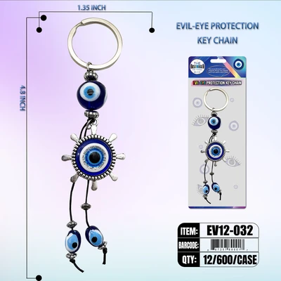 EV12-032, EVIL EYE KEY CHAIN PROTECTION, 887257890017