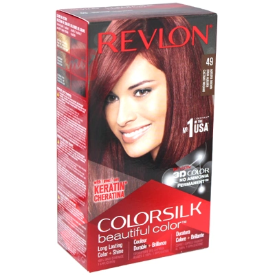 CS49, Revlon ColorSilk Hair Color #49 Auburn Brown, 309976623498