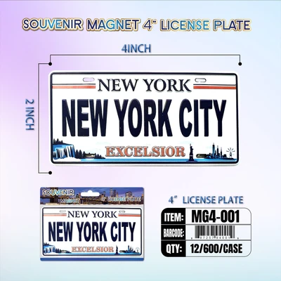 MG4-001, License Plate Magnet  4“x2", 887257940019