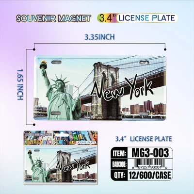 MG3-003, License Plate Magnet  3.35“x1.65", 887257930010