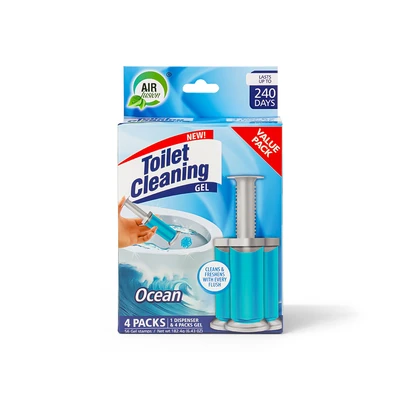 60128, Air Fusion Toilet Cleaning Gel 6.43oz 4PK – Ocean, 191554601284