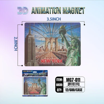MG7-011, New York 3D Animation Magnet MG7-Series, 887257970115