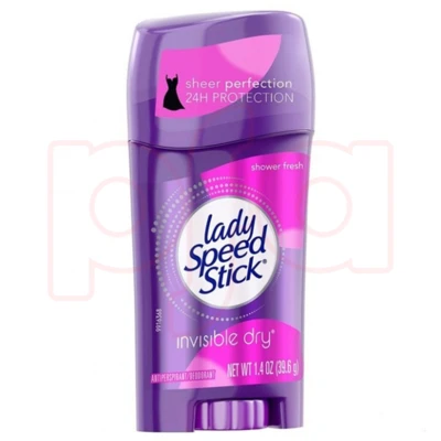 SD14SF, Lady Speed Stick Deo Inv Dry 1.4oz Shower Fresh, 022200962995