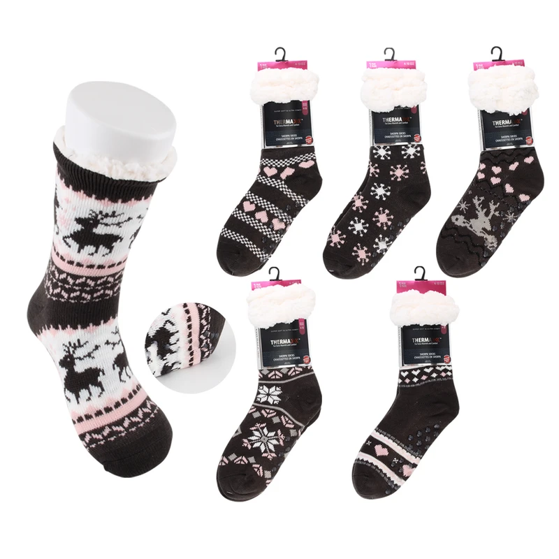Thermaxxx Sherpa Socks w/Non-Slip Bottom