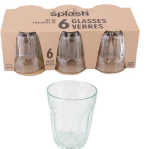33107, Splash Drinking Glasses 8.45oz 6PK, 191554331068