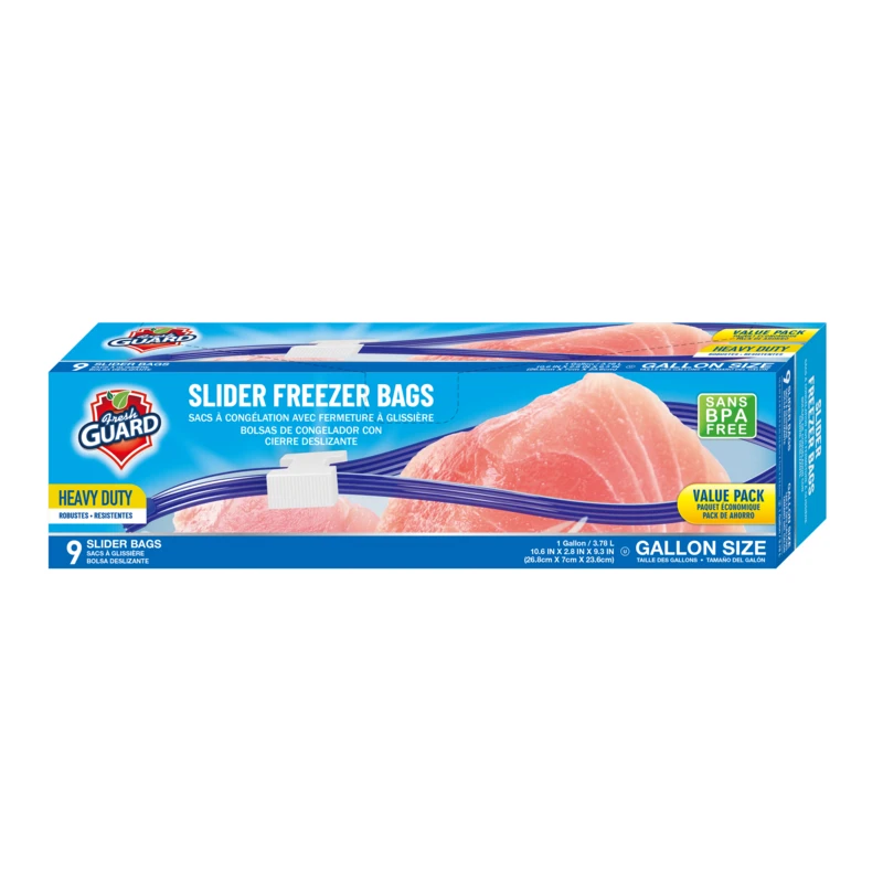 Fresh Guard Slider Freezer Bag Gallon 9CT