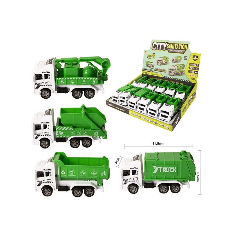 Toy boomerang sanitation truck