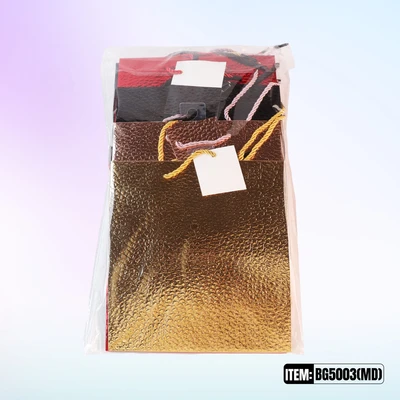 BG5003-MD, General Gift Bags MD.Assorted x4 Styles  7.1"x3.9"x9", 887257150098