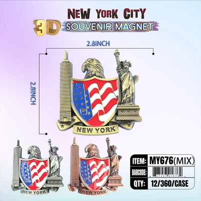 MY676, New York Souvenir M. Metal Magnet, 887257916762