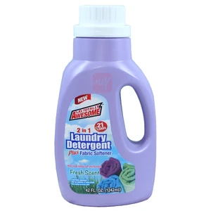 AWE364, Awesome Laundry Detergent 42oz 2-in-1 w/ Fabric Softener Fresh, 722429420183