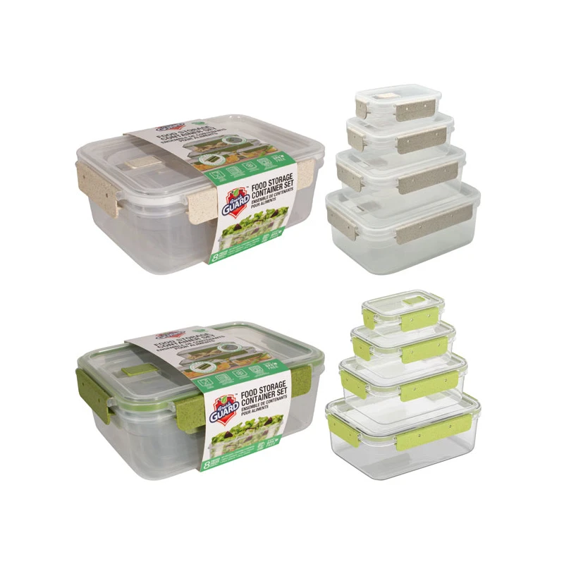 Fresh Guard Food Storage Container 8PK Rect