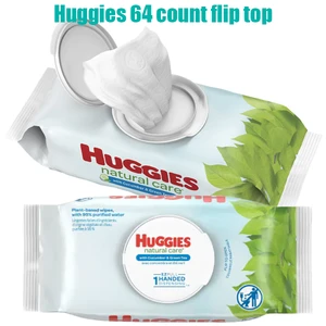H64NCCT, Huggies Wipes USA 64CT w/ Flip Top NC Cucumber Green Tea, 036000525472