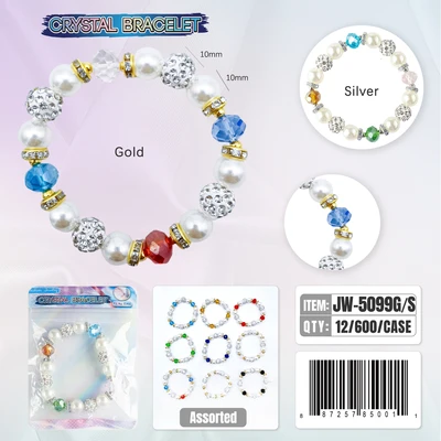 JW-5099, Crystal Bracelet Random Color, 887257850011