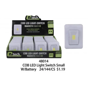48014, EZ Tech COB LED Mini Light Switch w/ Battery, 191554480148