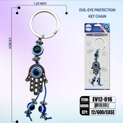 EV12-016, EVIL EYE KEY CHAIN PROTECTION, 887257890017