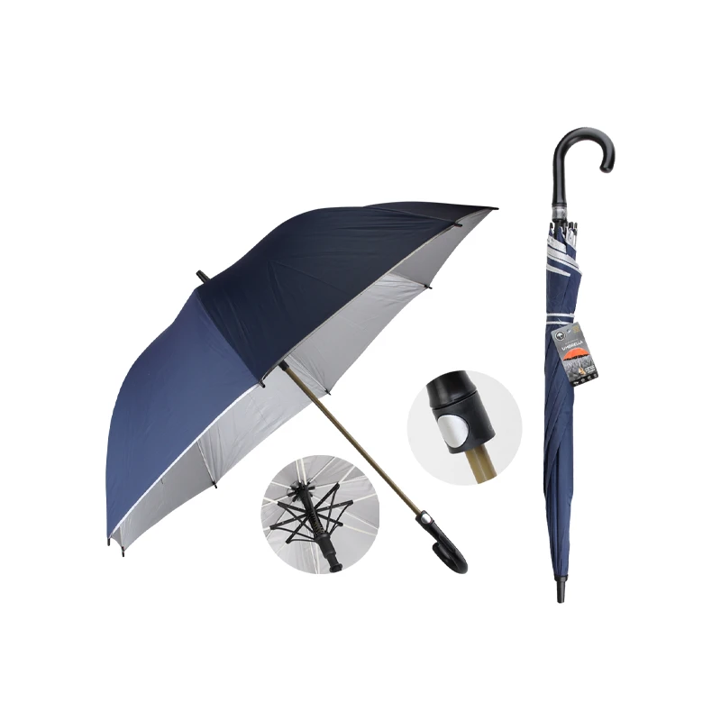 Drops Umbrella Long 70cm Silver Lining
