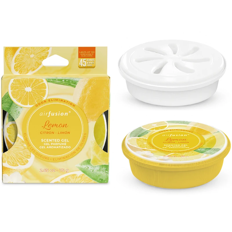 Air Fusion Gel Air Freshener 2.65oz 75g Lemon