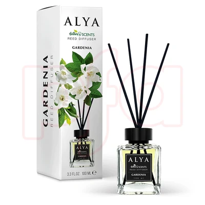 99139, ALYA Nature Scents Reed Diffuser 3.3oz Gardenia, 8696601070331