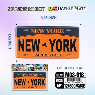 MG3-018, License Plate Magnet  3.35“x1.65", 887257980183