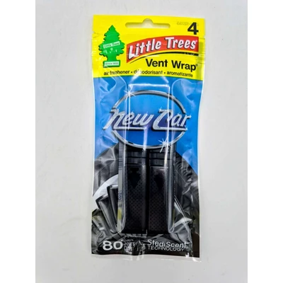 LT4-NC, Little Tree Car Freshener 4ct Vent Wrap New Car