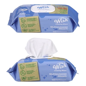 69002, WISH Cleaning Wipes 100ct Bleach Additive - Multipurpose, 191554690028